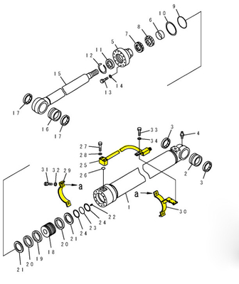 KOMATSU PC120 PC130 Oliepijp van de graafmachine onder druk voor hydraulische cilinder en ijzerpijp