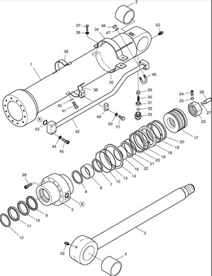 Bouwwerken Essentiële hoge DH300LC-7 cilinder oliepijp voor Doosan graafmachine