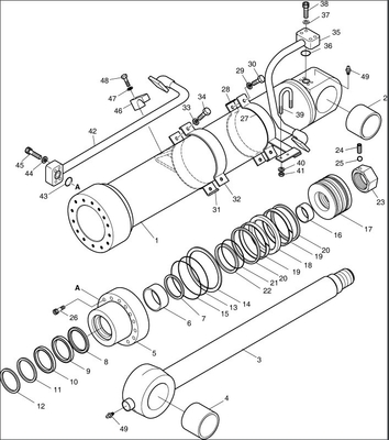 Bouwwerken Essentiële hoge DH300LC-7 cilinder oliepijp voor Doosan graafmachine