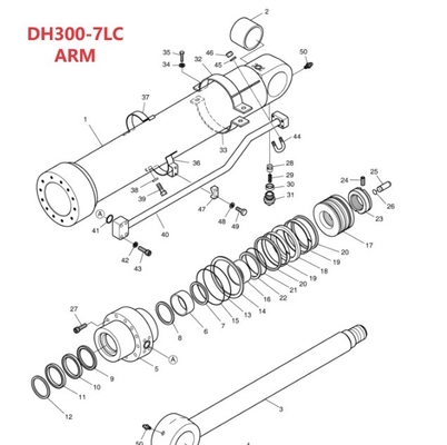Doosan DH300 Graafmachine Pipe Clamp Hydraulische cilinder Pipe Clamp Hard Tube Fixture