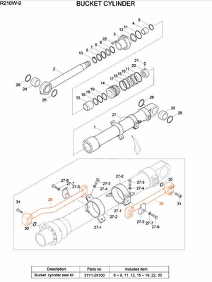 Hydraulische graafmachine pijpleidingen Middelarmpijpleiding Olie-inlaatbuis Voor Hyundai R210 R215