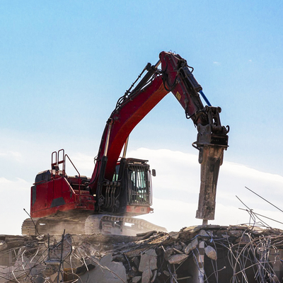 Stalen graafmachine Hydraulische rotsbrekeronderdelen voor skid steer loader Custom logo
