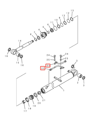 Bouwwerken PC60 Graafmachine ijzeren buis voor hydraulisch systeem Distributeur Boombuis