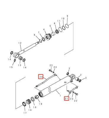 Bouwwerken PC60 Graafmachine ijzeren buis voor hydraulisch systeem Distributeur Boombuis