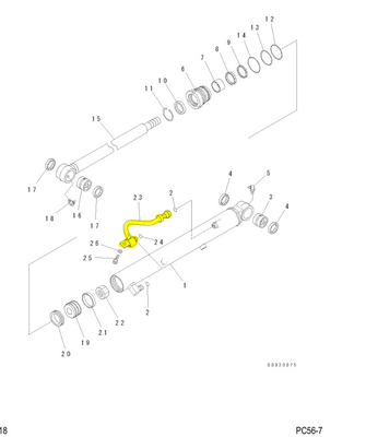 PC56 PC55MR-2 Hydraulisch distributiesysteem Boombuis voor graafmachines