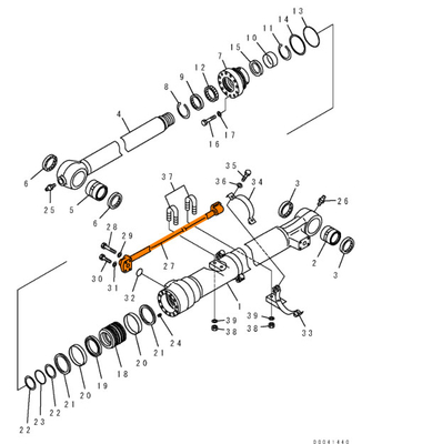 PC200-8MO Hydraulisch systeem distributeur Bucket Pipe en Return Pipe voor graafmachine Iron Pipe