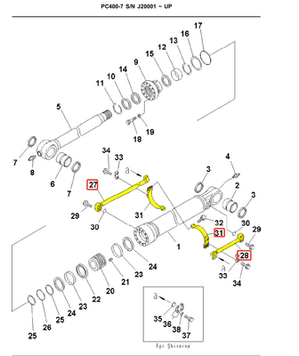 Energie-mijnbouw PC400 Hydraulisch distributie-systeem Boompijp voor graafmachine