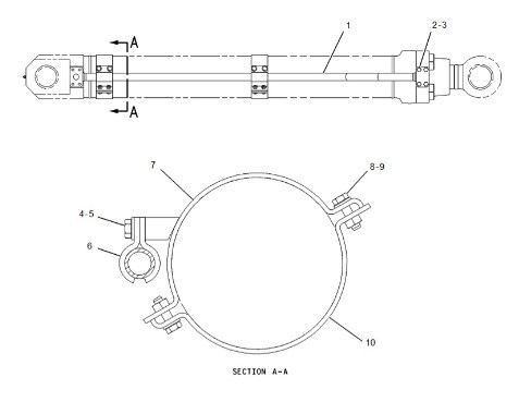 Onderdelen voor graafmachines Top Cat336d Hydraulische cilinderbuis 115-8961 voor emmerbuis