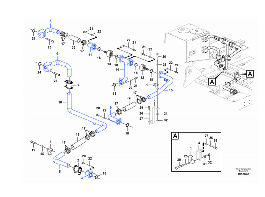 Bouwwerkzaamheden Hydraulische graafmachine-armcilinderbuis voor EC480 en EC460
