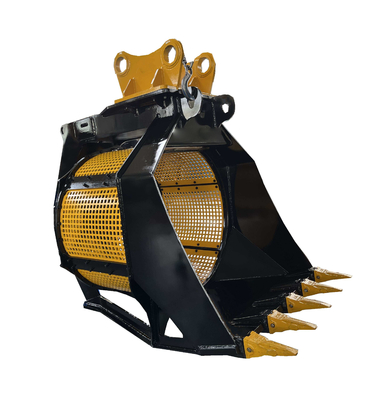 Maximale vangcapaciteit 0,52CBM Rotary Screening Bucket voor 5-40 ton graafmachine
