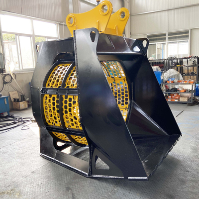 Maximale vangcapaciteit 0,52CBM Rotary Screening Bucket voor 5-40 ton graafmachine