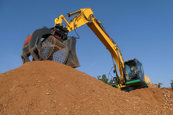 Multifunktioneel graafmachine-aanhangsel Rotary Sand Washing Screen Bucket