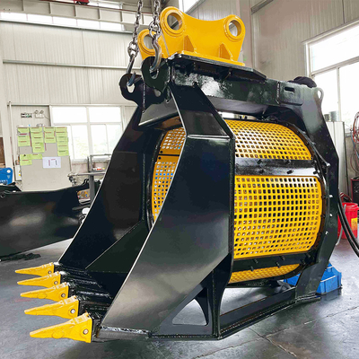 Op maat gemaakte 5 - 40 ton graafmachine-screening emmer voor zand met draaiende functie