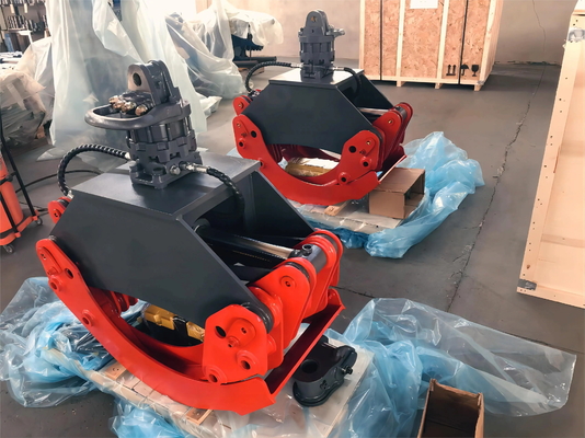 3 ton Hydraulische graafmachine Aanhangsels Roterende houtgreep Maximaal kaakopening 1,5 m